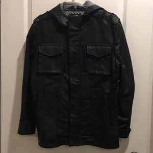 Vans Leather Hooded Jacket